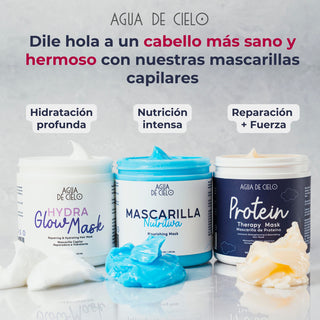 agua de cielo mascarillas para cabello