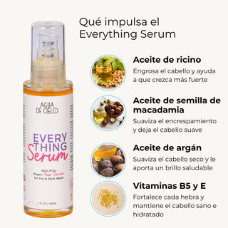 everything serum para el pelo ingredientes agua de cielo