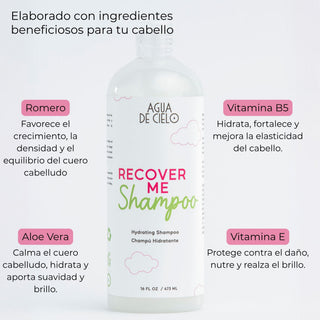 recover me shampoo sin sulfato ingredientes agua de cielo