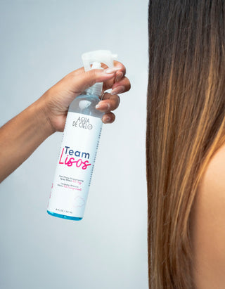 team lisos laceador de pelo en spray agua de cielo